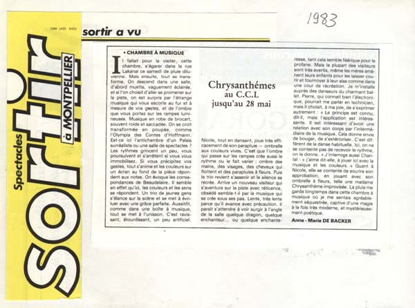 Chambre &agrave; Musique