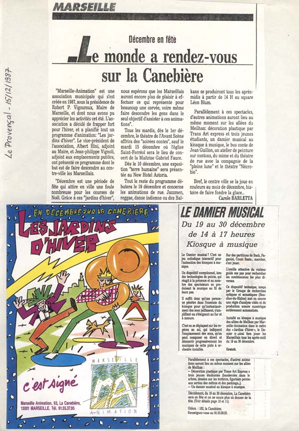 Le Proven&ccedil;al - 15 d&eacute;cembre 1987