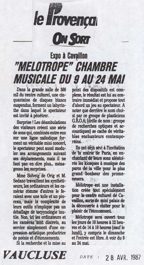 Le Proven&ccedil;al - 28 avril 1987