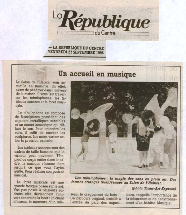 R&eacute;publique du Centre - Tubulophone